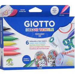 Giotto - Giotto Decor Textile Kumaş Boyama Kalemi 6 Renk 494800