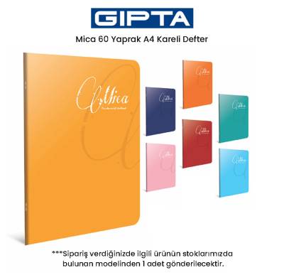 Gıpta Mica 60 Yaprak A4 Kareli Defter