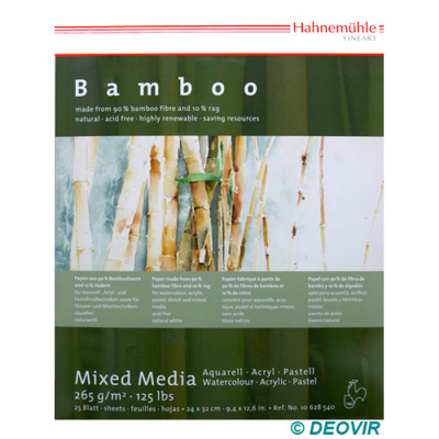 Hahnemühle Bamboo Mixed Media Çizim Blok 24 x 32cm 265g 25 Yaprak 10628540