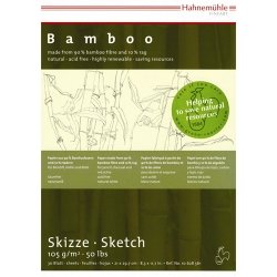 Hahnemühle - Hahnemühle Bamboo Skizze Çizim Blok 105g 30 Yaprak A4