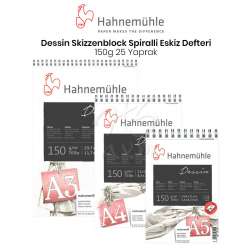 Hahnemühle - Hahnemühle Dessin Skizzenblock Spiralli Eskiz Defteri 150gr 25 Yaprak