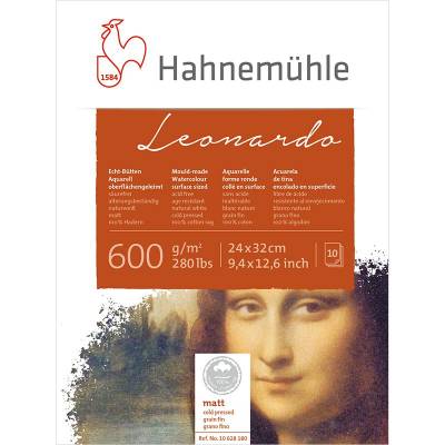 Hahnemühle Leonardo Sulu Boya Blok Defter Cold Pressed 600g 10 Yaprak 24x32cm