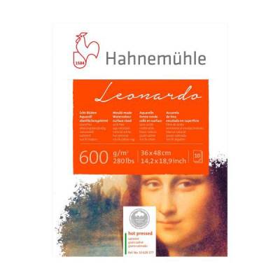 Hahnemühle Leonardo Sulu Boya Blok Defter Hot Pressed 600g 10 Yaprak 36x48