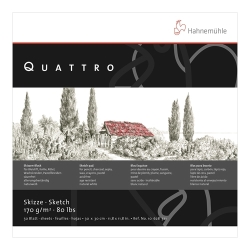 Hahnemühle - Hahnemühle Quattro Skizzenblock Eskiz Defteri 30x30cm 50Yp 170g 10628321