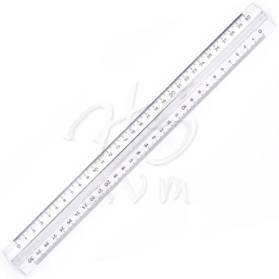 Hatas Tribldesimetre Şeffaf Üçgen Ölçekli Cetvel 30cm 0250