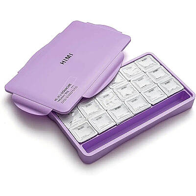 HIMI Jelly Cup Gouache Set Pastel Renkler Guaj Boya Seti 18 Renk x 30g(Purple Case) - 5