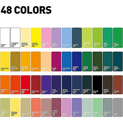 HIMI Twin Cup Gouache Set Guaj Boya Seti 48 Renk x 12g + 3 Fırça (Peach Fuzz Case) - 4
