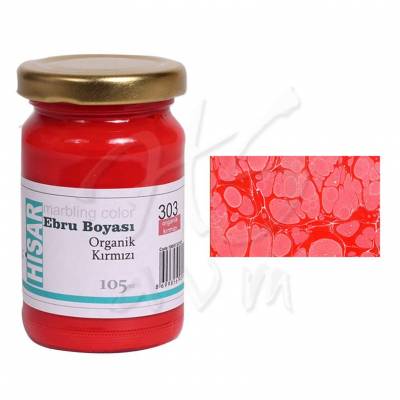 Hisar Geleneksel Ebru Boyası 105ml 303 Organik Kırmızı