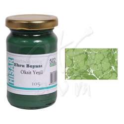 Hisar - Hisar Geleneksel Ebru Boyası 105ml 502 Oksit Yeşil