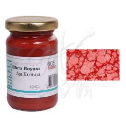 Hisar - Hisar Geleneksel Ebru Boyası 105ml 605 Aşı Kırmızı