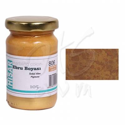 Hisar Geleneksel Ebru Boyası 105ml 806 Sedef Altın - 1