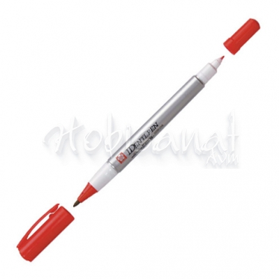 Identi Pen Çift Uçlu Kalem Red