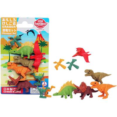 Iwako Puzzle Silgi 7li Dinosaur Set 1