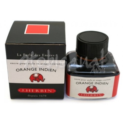 J.Herbin Dolma Kalem Mürekkebi Cam Şişe 30ml-Indian Orange