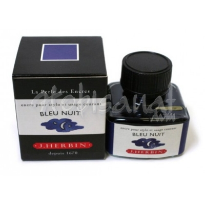 J.Herbin Dolma Kalem Mürekkebi Cam Şişe 30ml-Night Blue