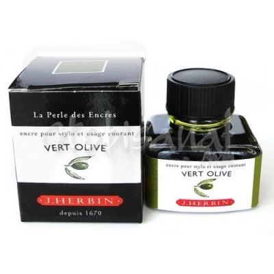 J.Herbin Dolma Kalem Mürekkebi Cam Şişe 30ml-Olive Green