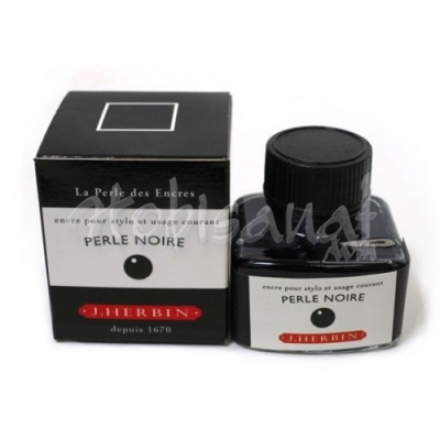 J.Herbin Dolma Kalem Mürekkebi Cam Şişe 30ml-Siyah