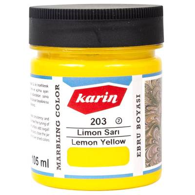 Karin Ebru Boyası Ezilmiş 203 Limon Sarı 105cc