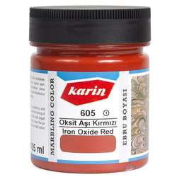 Karin - Karin Ebru Boyası Ezilmiş 605 Oksit Aşı Kırmızı 105cc