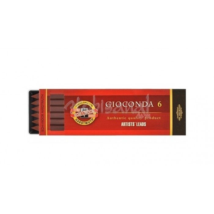 Koh-i-noor Gioconda Grafit Uç 5.6 X 120mm 6lı 4377 Light Brown Sepia