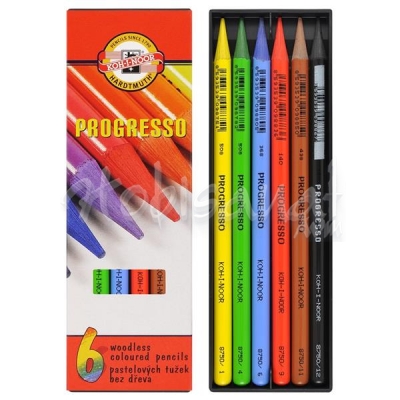 Koh-i-Noor Progresso Kuru Boya Kalemi 6lı Set