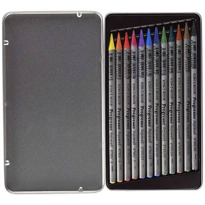 Koh-i-Noor Progresso Aquarell Woodless Coloured Pencil Set 12li