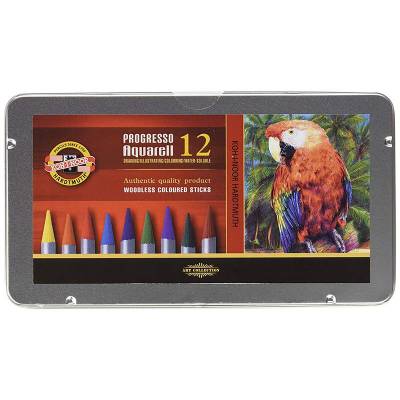 Koh-i-Noor Progresso Aquarell Woodless Coloured Pencil Set 12li