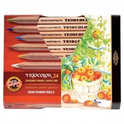 Koh-i-Noor - Koh-i-Noor Tricolor Grand Drawing Pencils 24lü Kuru Boya Seti (3154)