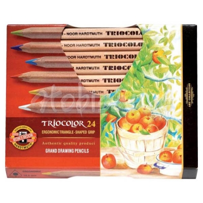 Koh-i-Noor Tricolor Grand Drawing Pencils 24lü Kuru Boya Seti (3154)