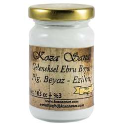 Koza Sanat - Koza Sanat Ezilmiş Ebru Boyası Pigment Beyaz 105ml