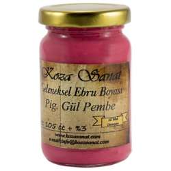 Koza Sanat - Koza Sanat Ezilmiş Ebru Boyası Pigment Gül Pembe 105ml