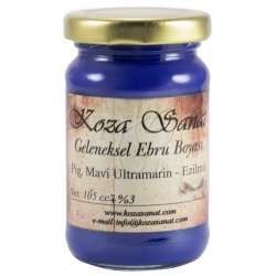 Koza Sanat - Koza Sanat Ezilmiş Ebru Boyası Pigment Mavi - Ultramarine105ml