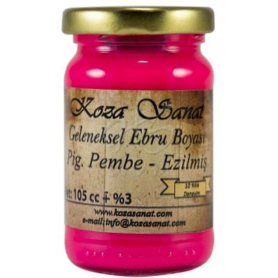 Koza Sanat Ezilmiş Ebru Boyası Pigment Pembe 105ml