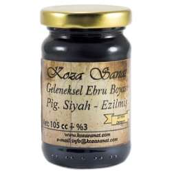 Koza Sanat - Koza Sanat Ezilmiş Ebru Boyası Pigment Siyah 105ml