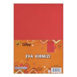 Lino Karadeniz - Lino Karadeniz Eva 50x70cm 2mm Kırmızı 10lu RBE508