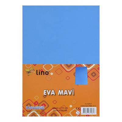 Lino Karadeniz Eva 50x70cm 2mm Mavi 10lu RBE510