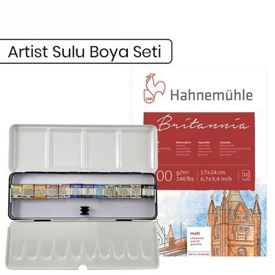 Lukas 1862 Artist Sulu Boya Seti 12li Defter Hediyeli