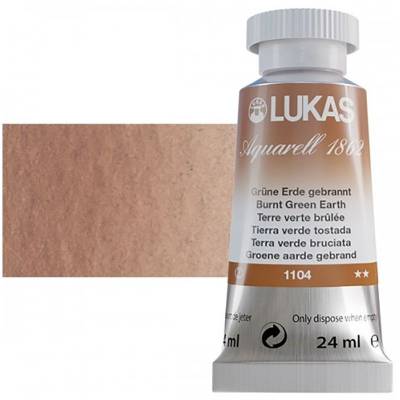 Lukas Aquarell 1862 Artist 24ml Sulu Boya 1104 Burnt Green Earth Seri 2