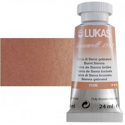 Lukas Aquarell 1862 Artist 24ml Sulu Boya 1109 Burnt Sienna Seri 2