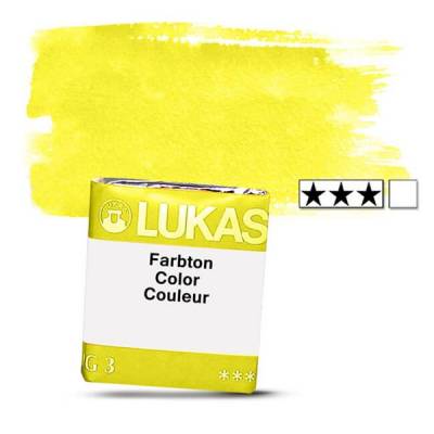 Lukas 1862 Artist Yarım Tablet Sulu Boya 1021 Lemon Yellow Seri 2