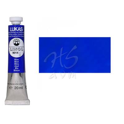Lukas Su Bazlı Linol Baskı Boyası Mavi No:9014 20ml