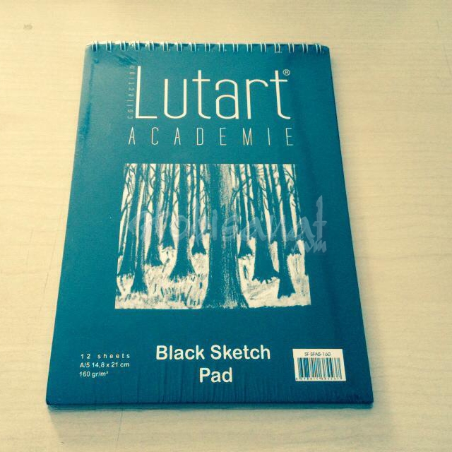 Lutart Academie Black Sketch Pad Eskiz Defteri Spiralli A5 14,8 X 21 Cm 160 Gr Siyah Kağıt