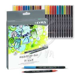 Lyra - Lyra Aqua Brush Duo Fırça Uçlu Kalem 24lü Set