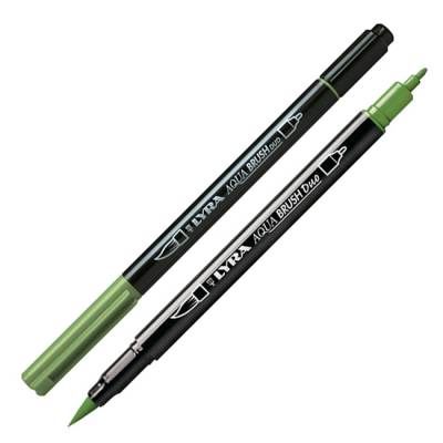 Lyra Aqua Brush Duo Fırça Uçlu Kalem - 68 Mos Green