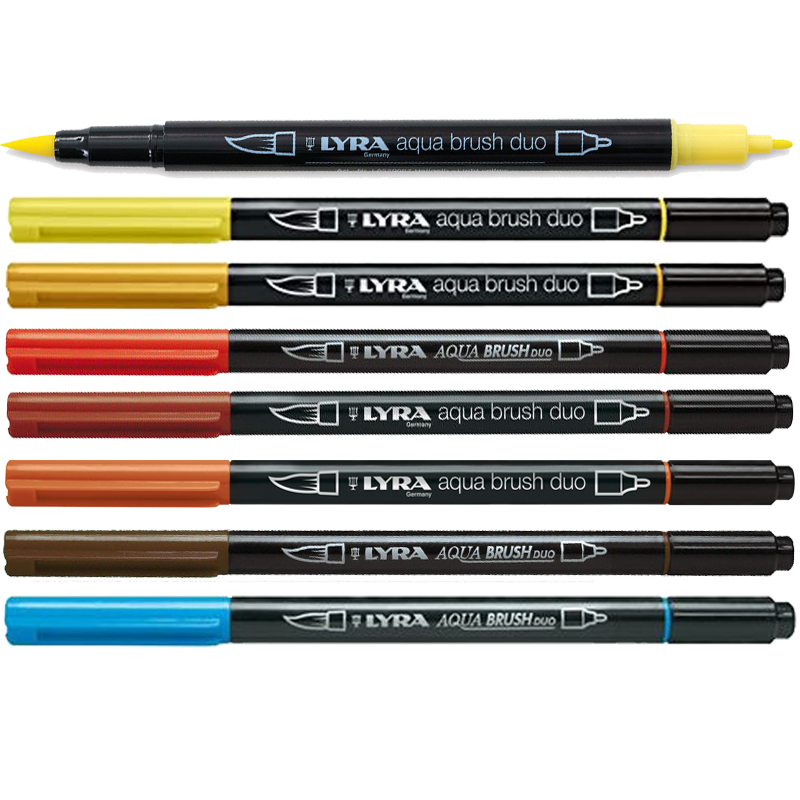 Lyra Duo Brush Pen Markör Set 1