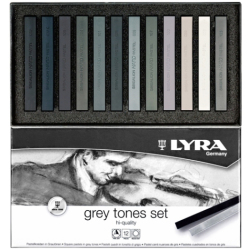 Lyra - Lyra Gri Tonlar Soft - Toz Pastel Boya Seti 12 Renk 5641122