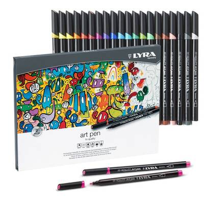 Lyra Hi-Quality Metal Art Pen 20li Set