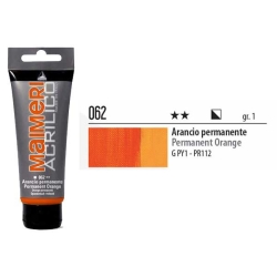 Maimeri - Maimeri Acrilico Akrilik Boya 062 Permanent Orange 200ml