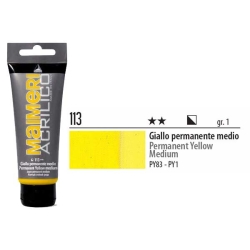 Maimeri - Maimeri Acrilico Akrilik Boya 113 Permanent Yellow Medium 200ml