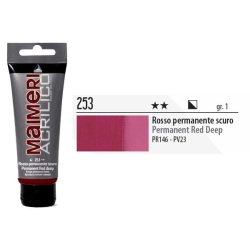 Maimeri - Maimeri Acrilico Akrilik Boya 253 Permanent Red Deep 200ml